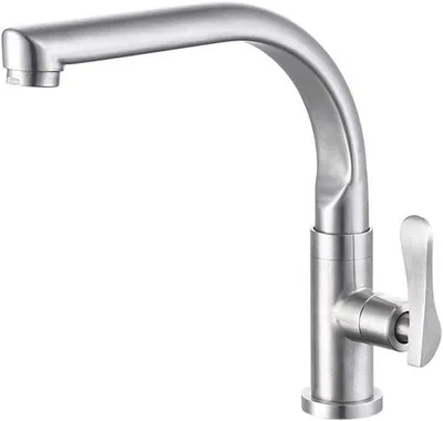 Produktbild von Küchenarmaturen - 304 Edelstahlarmatur - Einhebel-Kaltwasserarmatur - 360° schwenkbar für Waschbecken