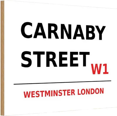 Produktbild von vianmo Holzschild 20x30 cm Westminster Carnaby Street W1 England