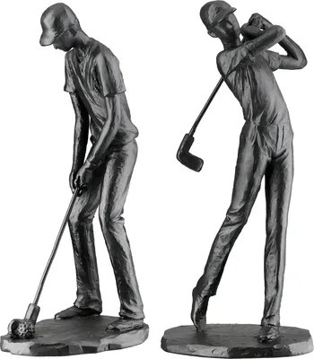 Image de Gilde Figur, Golf, "Active", Poly, schwarz, VE 4, 2fach sortiert, L. 7 cm, B. 10 cm, H. 21 cm