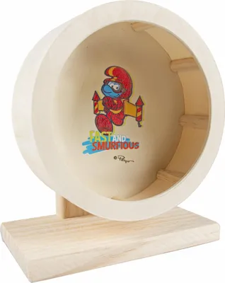 Productafbeelding van Duvo+ Smurfs Jetpack Smurf looprad voor kleine knaagdieren 15x15cm