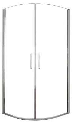 Produktbild von Duschspa 90x90x195cm Viertelkreis Duschkabine 2-flügelige Drehtür Runddusche 6mm NANO ESG Sicherheitsglas