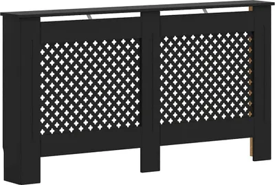 Produktbild von vidaXL Heizkörperverkleidung Schwarz 152x19x81,5 cm MDF