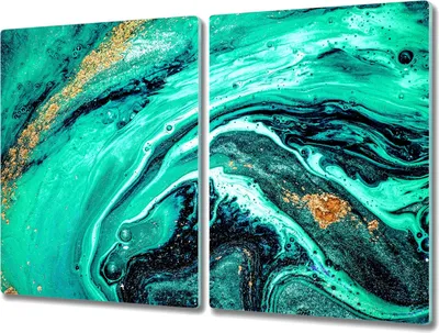 Produktbild von Coloray Hackbrett Kochplattenabdeckung Herdabdeckplatte 2x40x52 cm Schneidebrett Küchenbrett - gemischte Flüssigkeiten