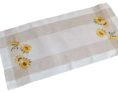 Produktbild von Tischläufer FIBONA Sonnenblumen Landhaus Polyester 35 x 70 cm