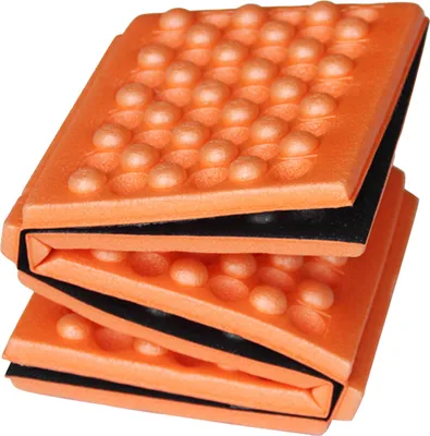 Image de Tapis de sol pliable en mousse orange 39 x 28,5 cm | Coussin de camping 6 en 1 pour la randonnée et les voyages