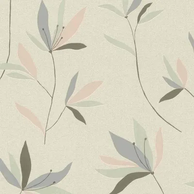 Produktbild von Rasch Vliestapete Color Your Life 634068 Blumen Floral Tapete 10.05 x 0.53 m Grau Wohnen Schlafen Küche Flur Eingangsbereich