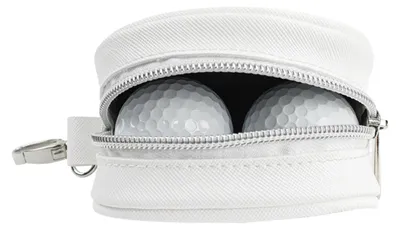 Imagen del producto de Organizador portátil para pelotas de golf, fabricado en cuero sintético (PU)