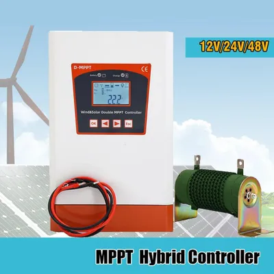 Obrázok produktu pre Hybridný dvojkanálový MPPT nabíjací regulátor – regulátor solárnej energie – regulátor veterných turbín – nabíjačka batérií