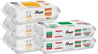 Produktbild von Sleepy Easy Clean Set 3xGelb Oberflächenreinigungstücher / 2xGrün Bodenreinigungstücher