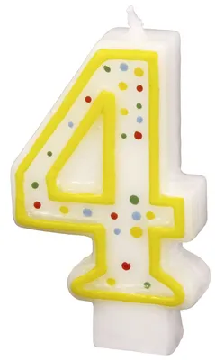 Image de Bougie d'anniversaire chiffre 4 RIETHMÜLLER 550284