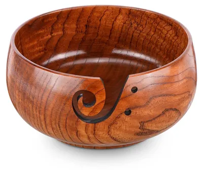 Produktbild von Garnschale Holz 15x8cm für Wolle, Strickschale, Wollschale, Garnhalter, verhindert Verheddern, für Strick und Häkelprojekte