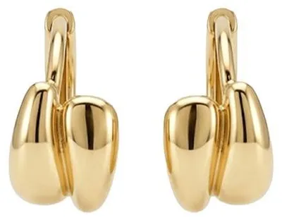 Produktbild von Ohrringe 925 Sterling Silber Creolen vergoldet Damen kleine Creolen modern minimalistisch elegant glänzend  Geschenk Frauen