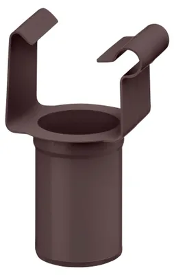 Produktbild von INEFA Ablaufstutzen kastenförmig, PVC-U NW68/DN50 Dunkelbraun Einhangstutzen, Dachrinnenzubehör, einfache Montage, Germany