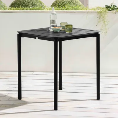 Produktbild von Quadratischer Terrassentisch (70x70cm) schwarz - Oviala Almada