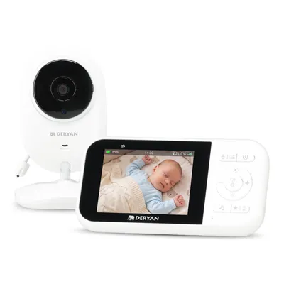 Zdjęcie produktu dla Deryan Baby Monitor – Niania Elektroniczna z Kamerą i Ekranem – Tryb Nocny – Biały