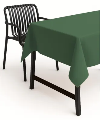 Runde Tischdecke 220 cm, Leinenoptik, Lotuseffekt, dunkelgrün