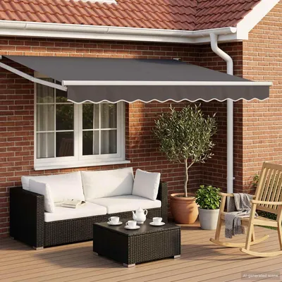 Produktbild von vidaXL Ausziehbare Markise Anthrazit 2,5 x 2 m Polyester und Metall