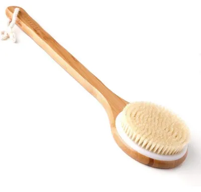 Productafbeelding van Ithyes bamboe lichaamsborstel, droogborstel voor peeling en massage, vermindert cellulitis
