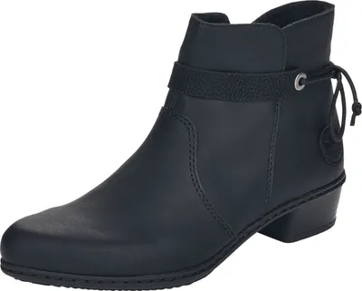 Produktbild von Rieker Damen Stiefeletten Blockabsatz Kurzstiefel Y0782, Größe:39 EU, Farbe:Schwarz