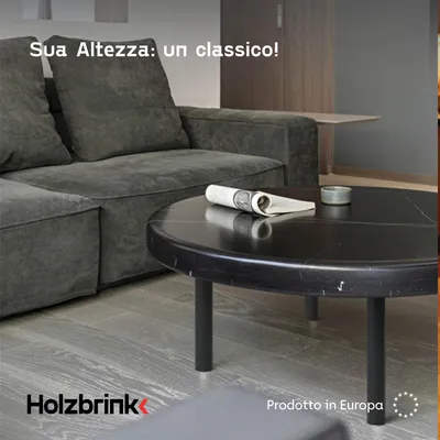 Immagine prodotto di HOLZBRINK Gambe per tavolo 60 cm in metallo nero Ø42,4 mm (Set di 4) – Gambe per scrivania, tavolo da pranzo e progetti fai da te – robuste, moderne e verniciati a polvere – Modello: HLT-14C