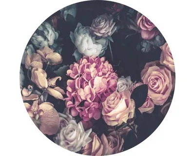 Produktbild von Glasbild Baroque Flowers IV Ø 20 cm