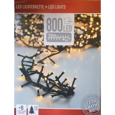 Produktbild von W Lichterkette 800er in/outdoor, 8 Funktionen, Strombetrieb