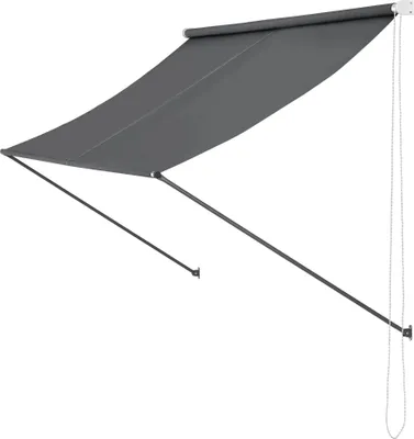 Zdjęcie produktu dla Markiza In And OutdoorMatch Karl - szara - 400 x 120 cm - markiza z opuszczanym ramieniem - stal i tkanina - ochrona UV - wodoodporna