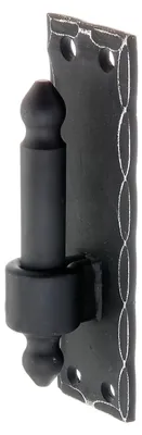 Immagine prodotto di Alberts 320058 Staffa su piastra, forma in ferro battuto con gancio DI o DII, plastificato nero, Ø16 mm, piastra 150 x 45 mm