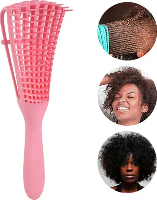 Produktbild von Entwirrungsbürste,Hair Detangler Integrierter Kunststoff-Octopus-Kamm für Afro America Strukturiertes 3a bis 4c verworrenes welliges/nasses/trockenes/langes dickes lockiges Haar
