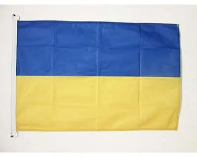 Bootvlag Ukraine 90x60 cm, Mesh-Polyester, Kunststoffringe