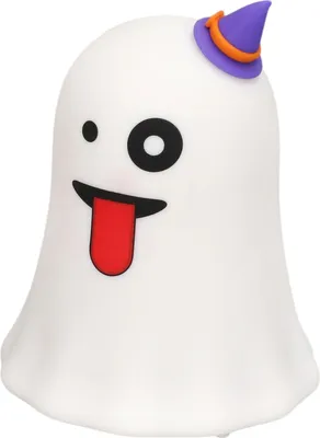 Obrázek produktu pro Roztomilá noční lampa ve tvaru ducha 7 barev světla USB nabíjení Silikonové a ABS světlo na postel pro děti do ložnice Halloween