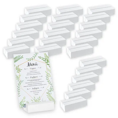 Immagine prodotto di Set di 24 portacarte in legno – portacarte da tavolo – portamenù – segnaposto – ideali per matrimoni – segnaposto da tavolo