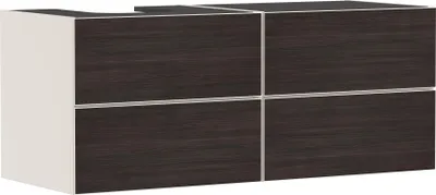 Produktbild von hansgrohe Xevolos E Waschtischunterschrank, 4 Schubkästen, 1 Ausschnitt links, 1370x550x555mm, für Konsole mit Aufsatzwaschtisch links, 54237730