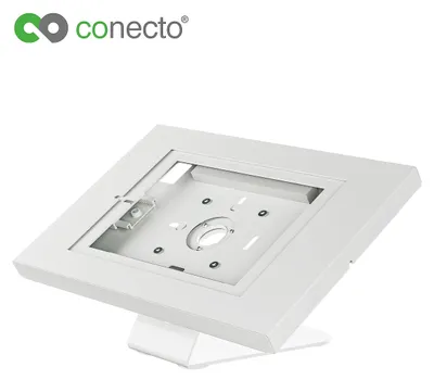 Produktbild von conecto Thekenhalterung für Tablet, mit abschließbarem Stahlgehäuse für Tab A 10.1 (2019)/ Tab A7/ S6 Lite 10.4/10.5"/11, iPad 5/6/7/8/9/ IPad Air 9.7