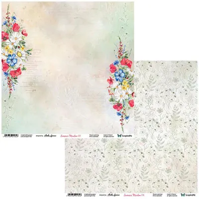 Zdjęcie produktu dla Papier do scrapbookingu 30x30 - ScrapAndMe - Summer Meadow 03/04