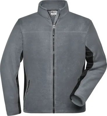 Produktbild von Strapazierfähige Fleece Jacke im Materialmix carbon/black, Gr. M