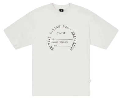 Produktbild von G-Star - T-Shirt für Kinder, Überschnittene Schulter, Übergroß GT18514 (176) (Weiß)