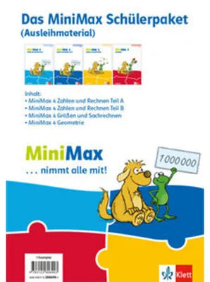 Produktbild von MiniMax 4.Paket für Lernende (4 Themenhefte: Zahlen und Rechnen A, Zahlen und Rechnen B, Größen und Sachrechnen, Geometrie) - Ausleihmaterial Klasse 4