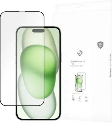 Produktbild von Schutzfolie Apple iPhone 15 Plus - Panzerglas - Cazy - Schwarz