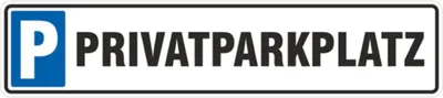 Produktbild von Schild Privatparkplatz 50x11 cm Parken Parkplatz privat