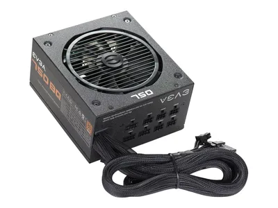 Produktbild von EVGA 110-BQ-0750-V2, 750 W, 100 - 240 V, 50 - 60 Hz, 150 W, 744 W, 150 W