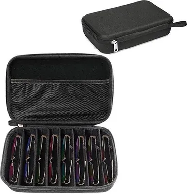 Productafbeelding van Brilhouder - Brildoos - 28 x 18 x 7,50 cm - organizer voor brillen - brildoos - etui voor brillen - opbergbox voor brillen - display voor brillencollectie - geschikt voor 4 tot 8 brillen