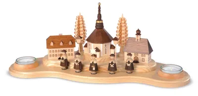 Productafbeelding van Kaarsenhouder "Seiffener Dorf" (16 cm) van Müller Kleinkunst