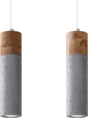 Produktbild von Hängeleuchte ZANE 2 grau 2xGU10 10W betoNicht zutreffendrewnein 120x6x30cm Sollux Lighting