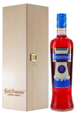 Produktbild von Madruzzo Aperitivo -alkoholfrei- mit Geschenk-Holzkiste EINWEG