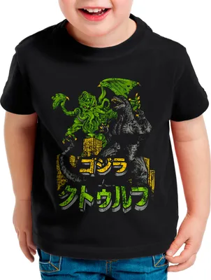 Produktbild von style3 Gojira vs. Cthulhu Kinder T-Shirt japan monster nipon tokio tokyo
