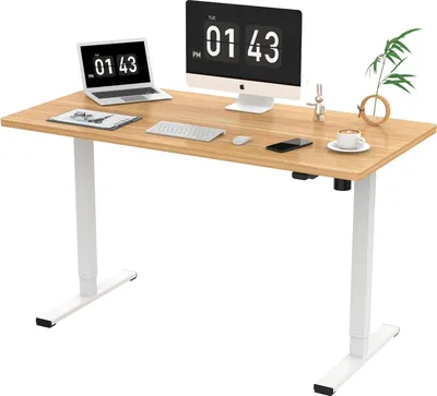 Produktbild von SANODESK EP1E Schreibtisch Höhenverstellbar Elektrisch 120x60 cm, Höhenverstellbarer Schreibtisch mit kompletter Tischplatte, Ergonomischer Steh-Sitz Tisch, Computertisch, Adjustable Desk