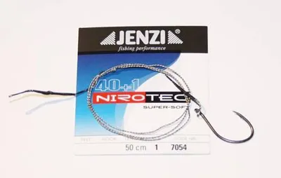 Produktbild von Jenzi Nirotec Vorfach mit VMC Einzelhaken 50cm 7kg Gr.4