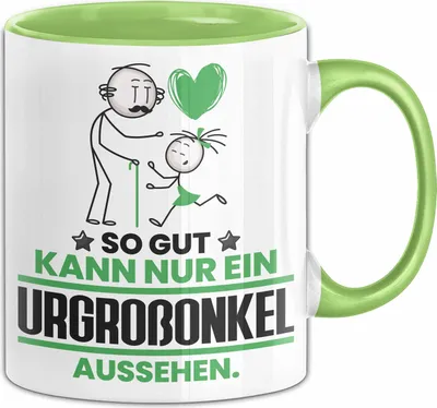 Produktbild von Urgroßonkel Geschenk Tasse So Gut Kann Nur Ein Urgroßonkel Aussehen Geschenkidee Kaffee-Becher (Grün)