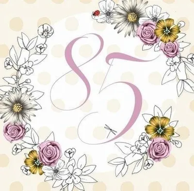 Produktbild von Künstlerische Grußkarte 85. Geburtstag Swarovski